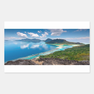 Beautiful View Top of Bohey Dulang Island Rectangular Sticker