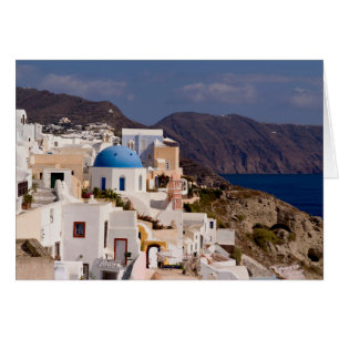 Beautiful village of Oia with white buildings