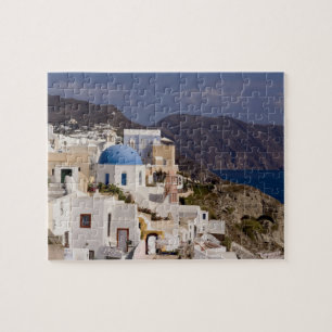 Beautiful village of Oia with white buildings Jigsaw Puzzle