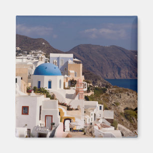 Beautiful village of Oia with white buildings Magnet