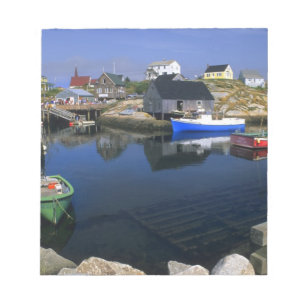 Beautiful village of Peggy's Cove with harbour Notepad