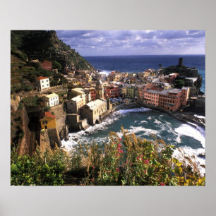 Beautiful Village of Vernazza in the Cinque Poster
