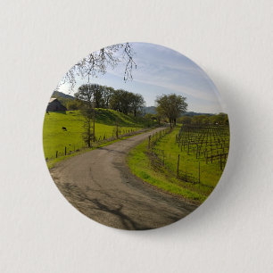 Beautiful Vineyard in Napa Valley California 6 Cm Round Badge