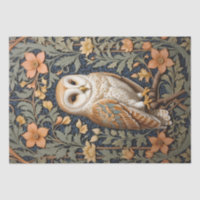 Beautiful Vintage Barn Owl William Morris Inspired