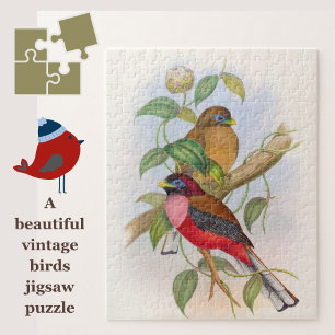 Beautiful Vintage Bird Illustration Puzzle