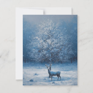 Beautiful Vintage Blue Christmas Unusual Holiday Card