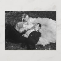 Beautiful Vintage Bride and Groom Postcard