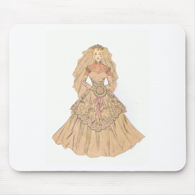 Beautiful Vintage Bride Mouse Pad (Front)