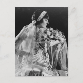 Beautiful Vintage Bride Postcard