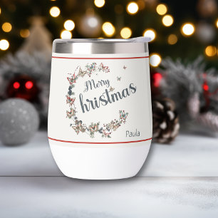 Beautiful Vintage Butterfly Merry Christmas