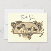 Beautiful Vintage Cherubs Thank You
