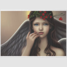 Beautiful Vintage Christmas Angel Decoupage