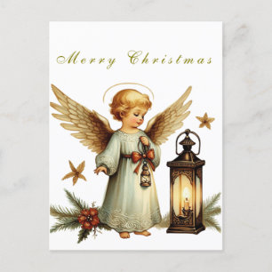 Beautiful Vintage Christmas Angel Postcard