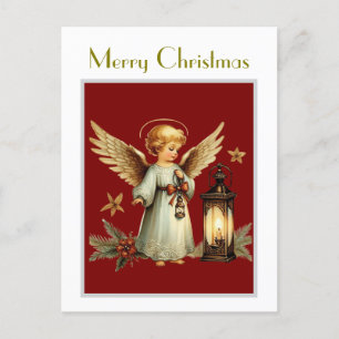 Beautiful Vintage Christmas Angel  Postcard