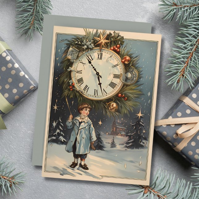 Beautiful Vintage Custom New Years  Holiday Card (Beautiful Vintage Custom New Years Holiday Card. Just add your name and a personal message!)