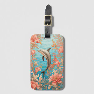 Beautiful Vintage Dolphin  Luggage Tag