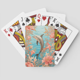 Beautiful Vintage Dolphin Playing Cards