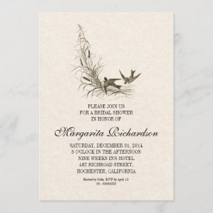 beautiful vintage elegant bridal shower invites