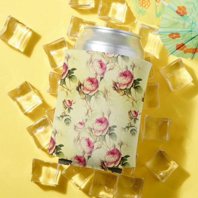 Beautiful Vintage Floral Can Cooler (In Situ Summer)