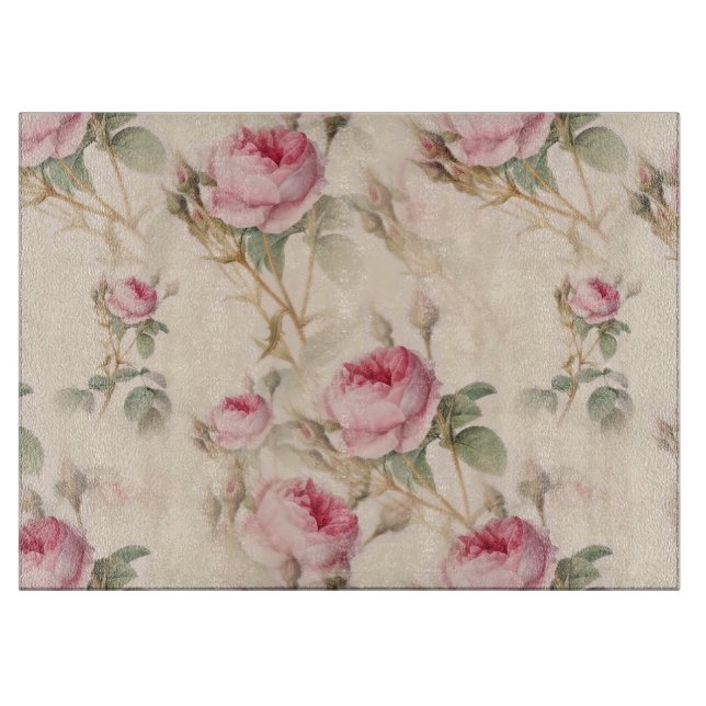 Beautiful Vintage Floral Cutting Board (Front)