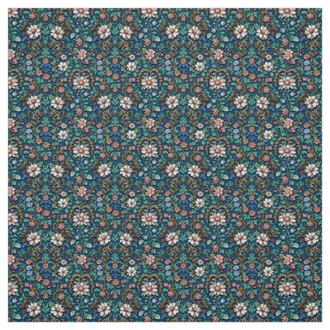Beautiful Vintage Floral Fabric (Swatch)