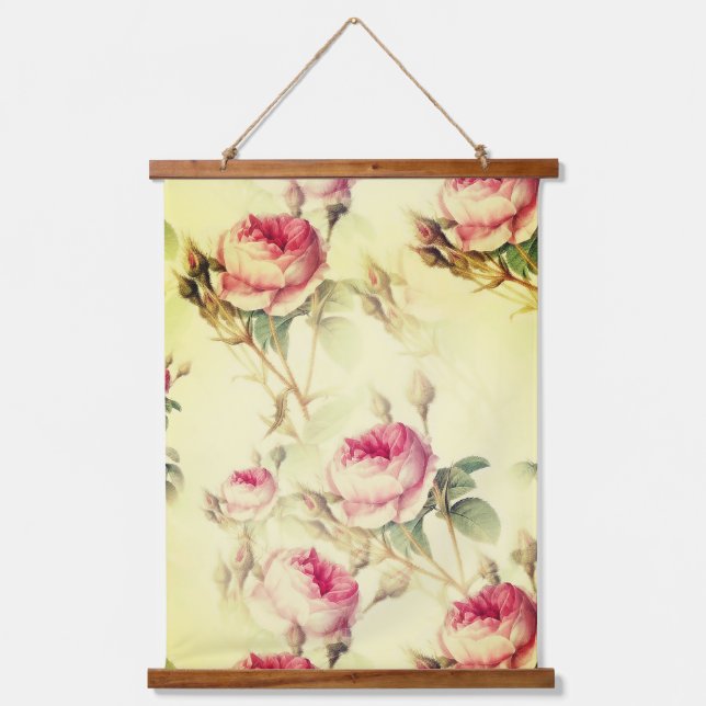 Beautiful Vintage Floral Hanging Tapestry (Front)
