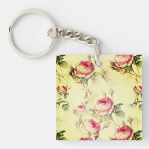 Beautiful Vintage Floral Key Ring