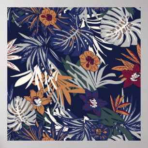 Beautiful vintage Floral pattern in the many kind Poster