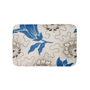 Beautiful Vintage Floral Pattern on Bath Mat