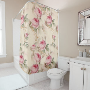 Beautiful Vintage Floral Shower Curtain