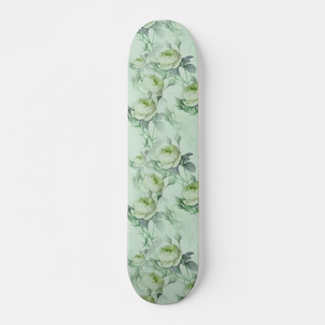 Beautiful Vintage Floral Skateboard (Front)