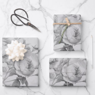 Beautiful Vintage Floral Wrapping Paper Sheet