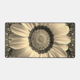 Beautiful vintage flower on abstract background desk mat