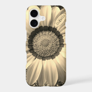 Beautiful vintage flower on background Monogram