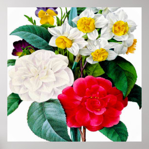 Beautiful vintage flowers poster