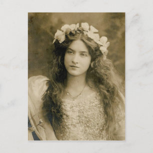Beautiful Vintage Girl Postcard