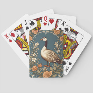 Beautiful Vintage Goose William Morris Inspired Playing Cards