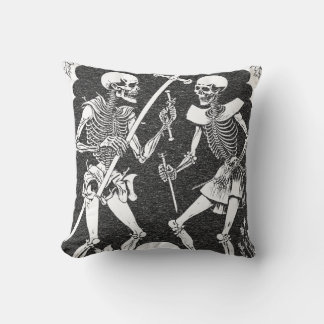 Beautiful Vintage Gothic Skeleton design Cushion