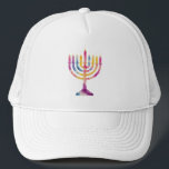Beautiful Vintage Hanukkah Menorah Happy Hanukkah Trucker Hat<br><div class="desc">Beautiful Vintage Hanukkah Menorah Happy Hanukkah</div>