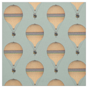 Beautiful Vintage Hot Air Balloons Fabric