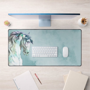 Beautiful Vintage Illustrated Horse Head Desk Mat