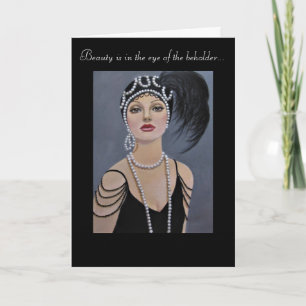 Beautiful Vintage Lady, Birthday Card