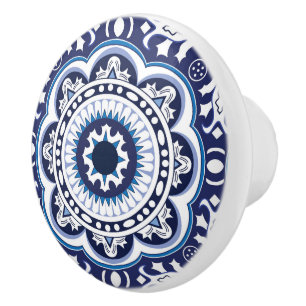 💙🤍Beautiful Vintage Mediterranean Azulejos Ceramic Knob