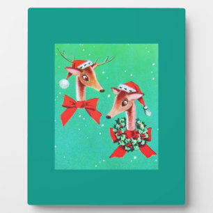 Beautiful Vintage Mid Century Mod Reindeer Plaque