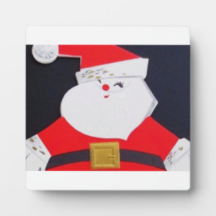 Beautiful Vintage Mid Century Mod Santa Plaque