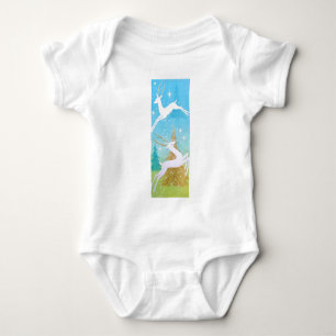 Beautiful Vintage Mid Century Reindeer Baby Bodysuit