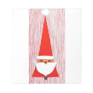 Beautiful Vintage Mid Century Santa Notepad