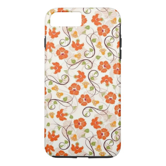 beautiful vintage orange floral case (Back)