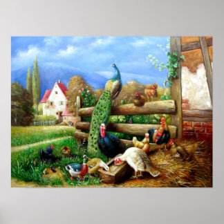 beautiful vintage poster painting  17