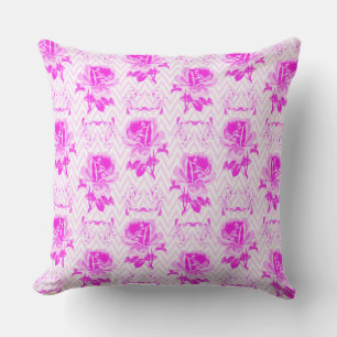 Beautiful Vintage Purple Floral Cushion